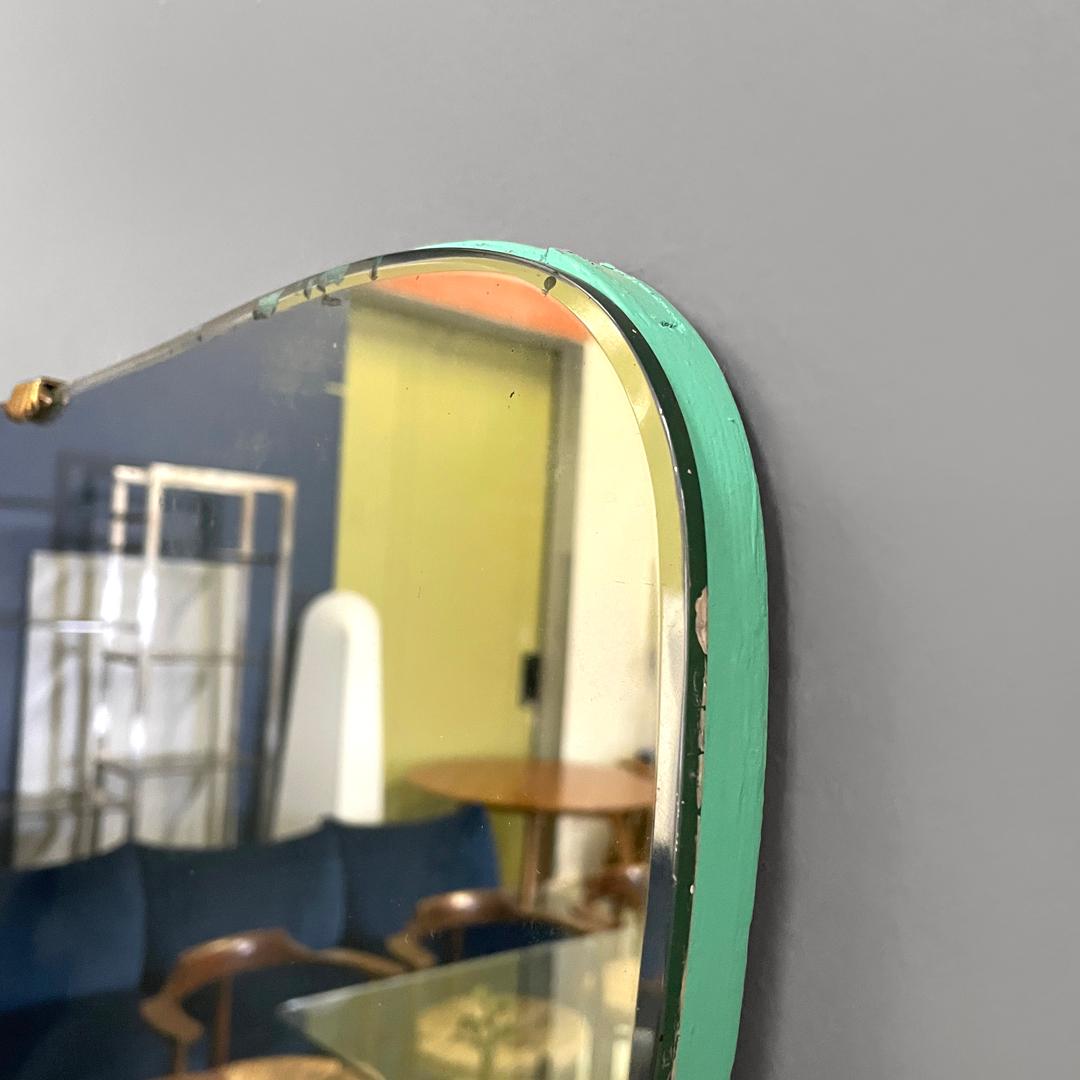 Miroir mural rectangulaire à coins arrondis, italien et moderne du milieu du siècle dernier, années 1950. en vente 8