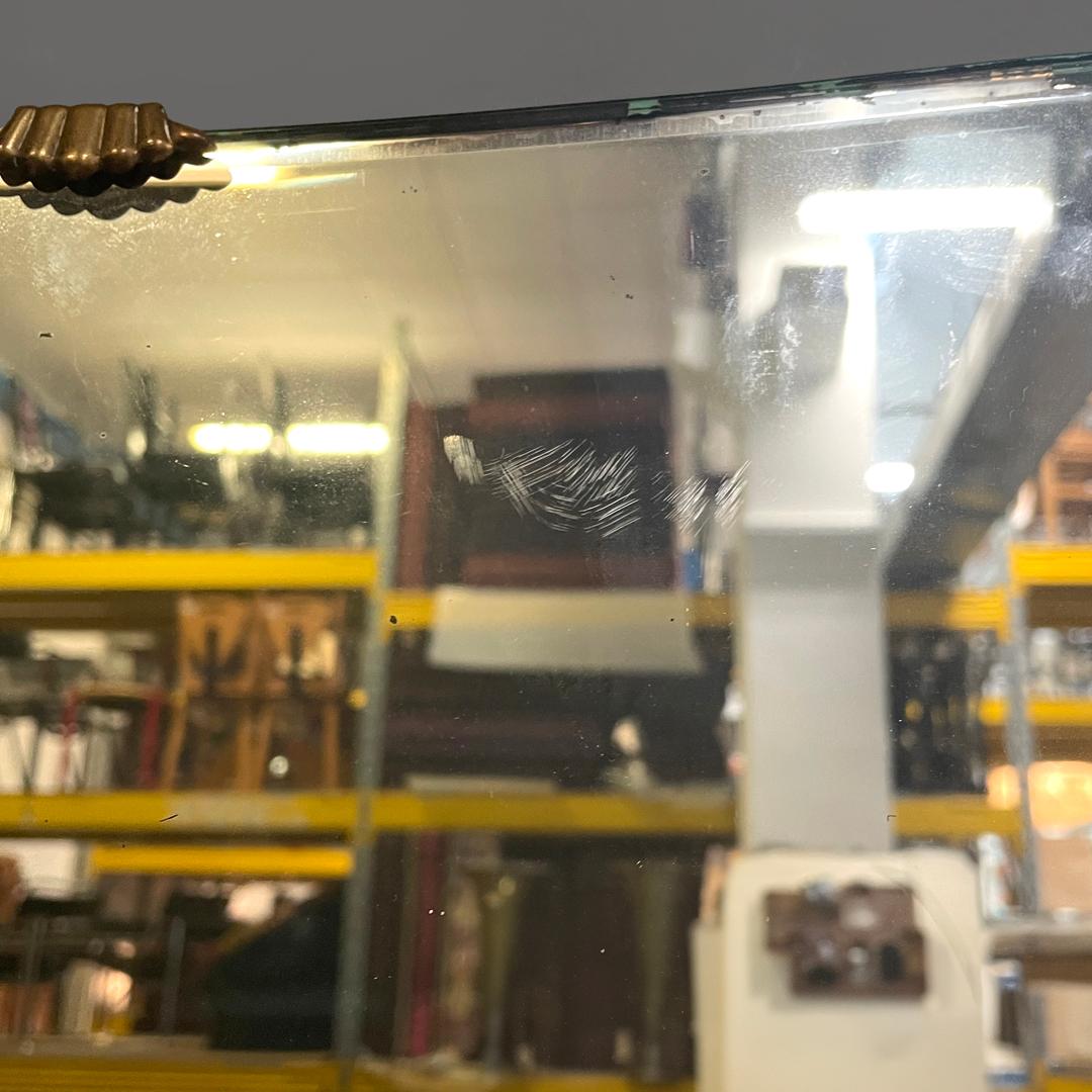 Miroir mural rectangulaire à coins arrondis, italien et moderne du milieu du siècle dernier, années 1950. en vente 3