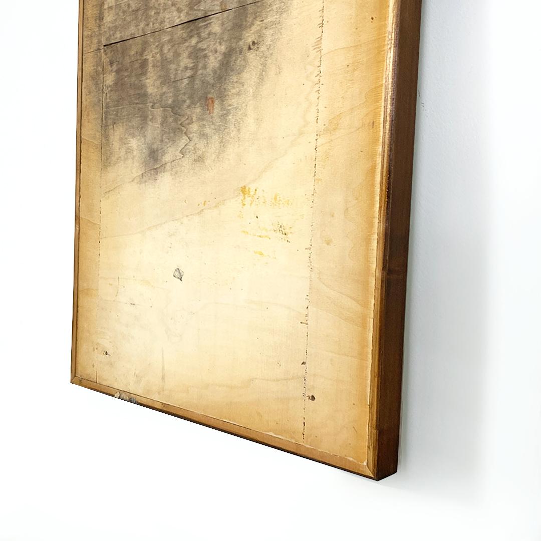 Italian Mid-Century Modern Rectangular Wood Frame Wall Mirror, 1960s For Sale 7