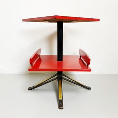 Italian Mid-Century Modern Red and Black Coffe Tables, 1960s