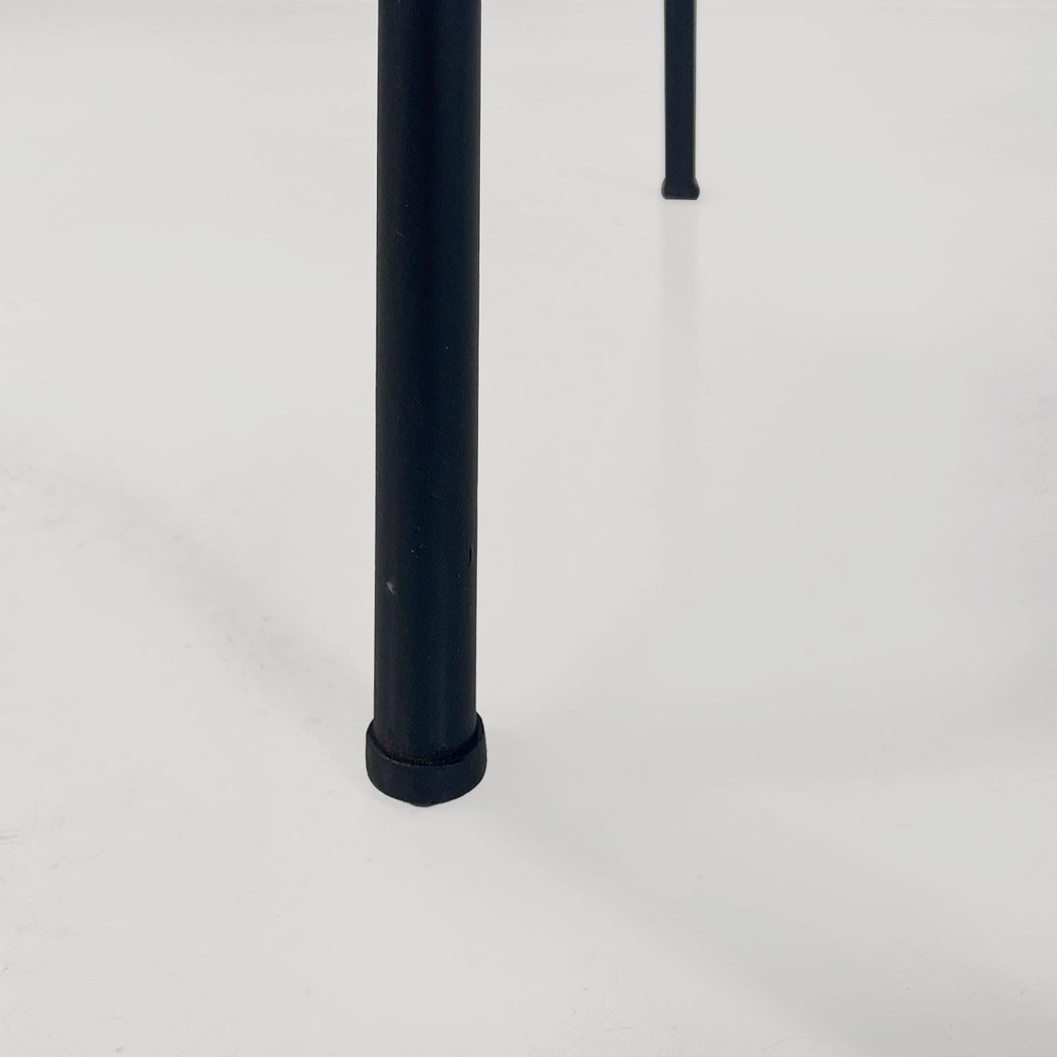 Tavolo italiano mid century modern rosso nero laminato metallo legno a doppio ripiano 1960 in vendita 8
