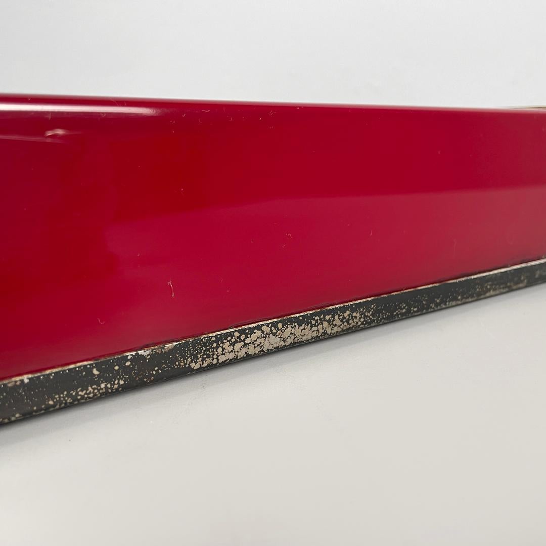 Italian mid-century modern red plastic white writing cinema theatre signs, 1960s For Sale 9