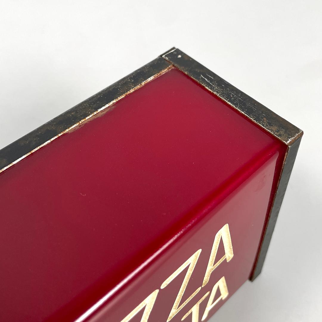 Italian mid-century modern red plastic white writing cinema theatre signs, 1960s For Sale 3