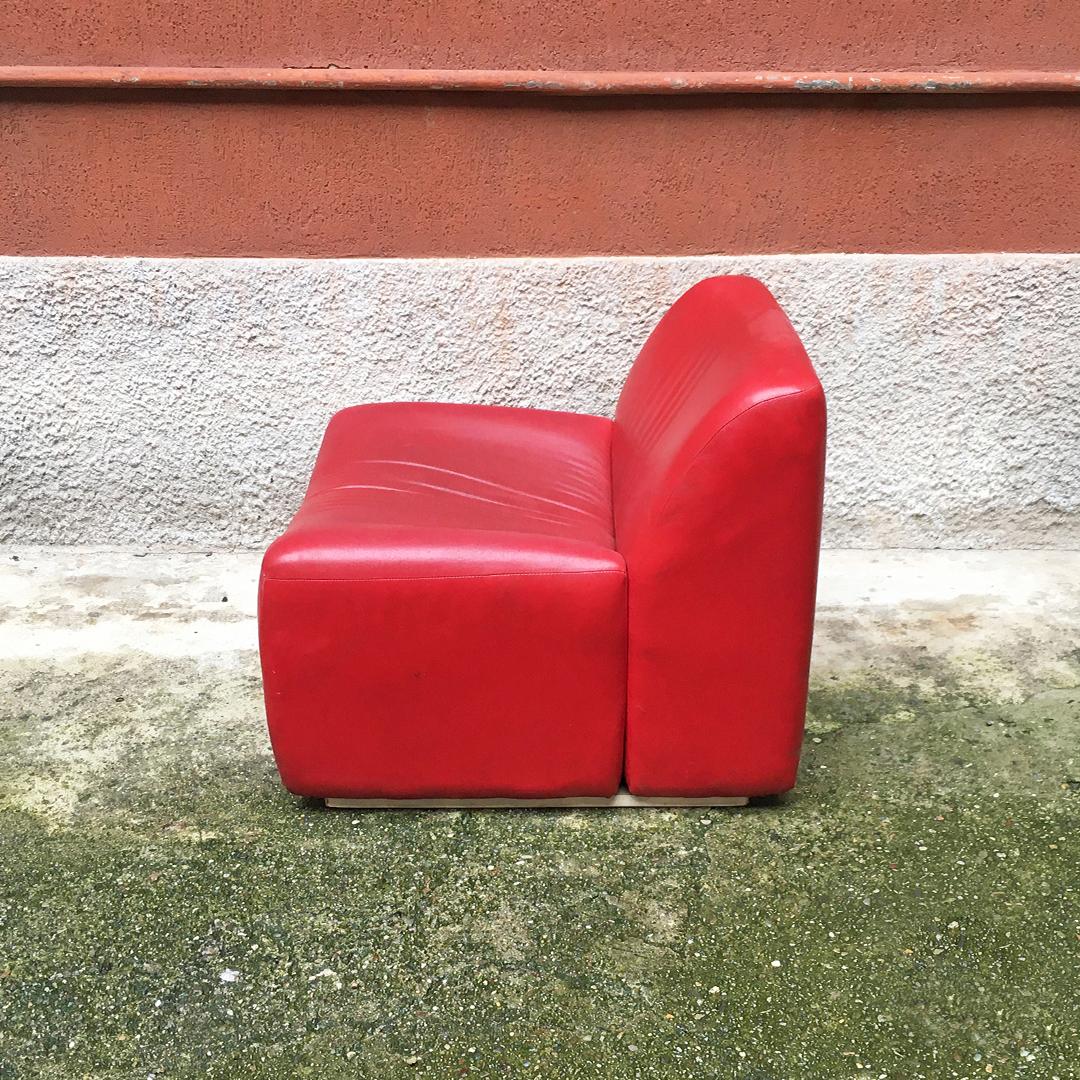 Italian Mid-Century Modern Red Sky Armchairs, 1980s 7