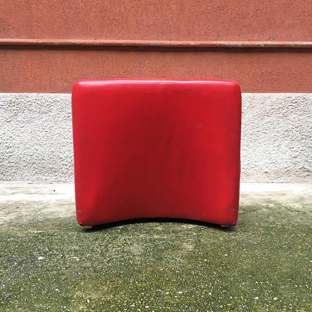 Italian Mid-Century Modern Red Sky Armchairs, 1980s 9