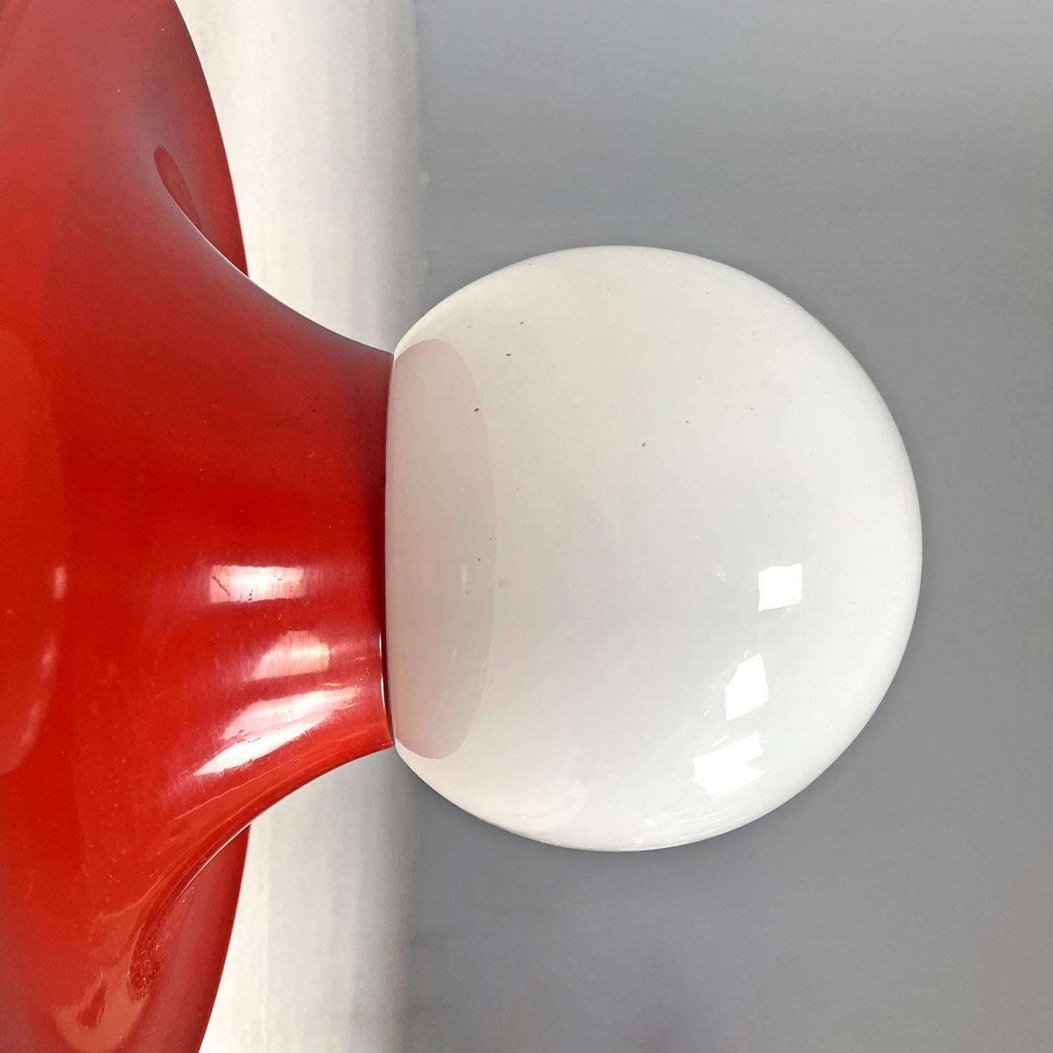 Metal Italian mid-century modern red wall lamp Light Ball Castiglioni for Flos, 1960s