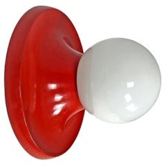 Italian mid-century modern red wall lamp Light Ball Castiglioni for Flos, 1960s