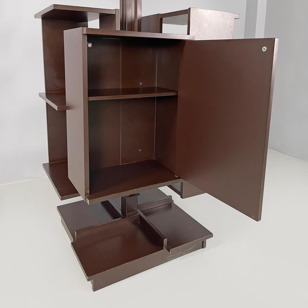 Italian mid-century modern revolving bookcase Centro Salocchi for Sormani, 1960s For Sale 11