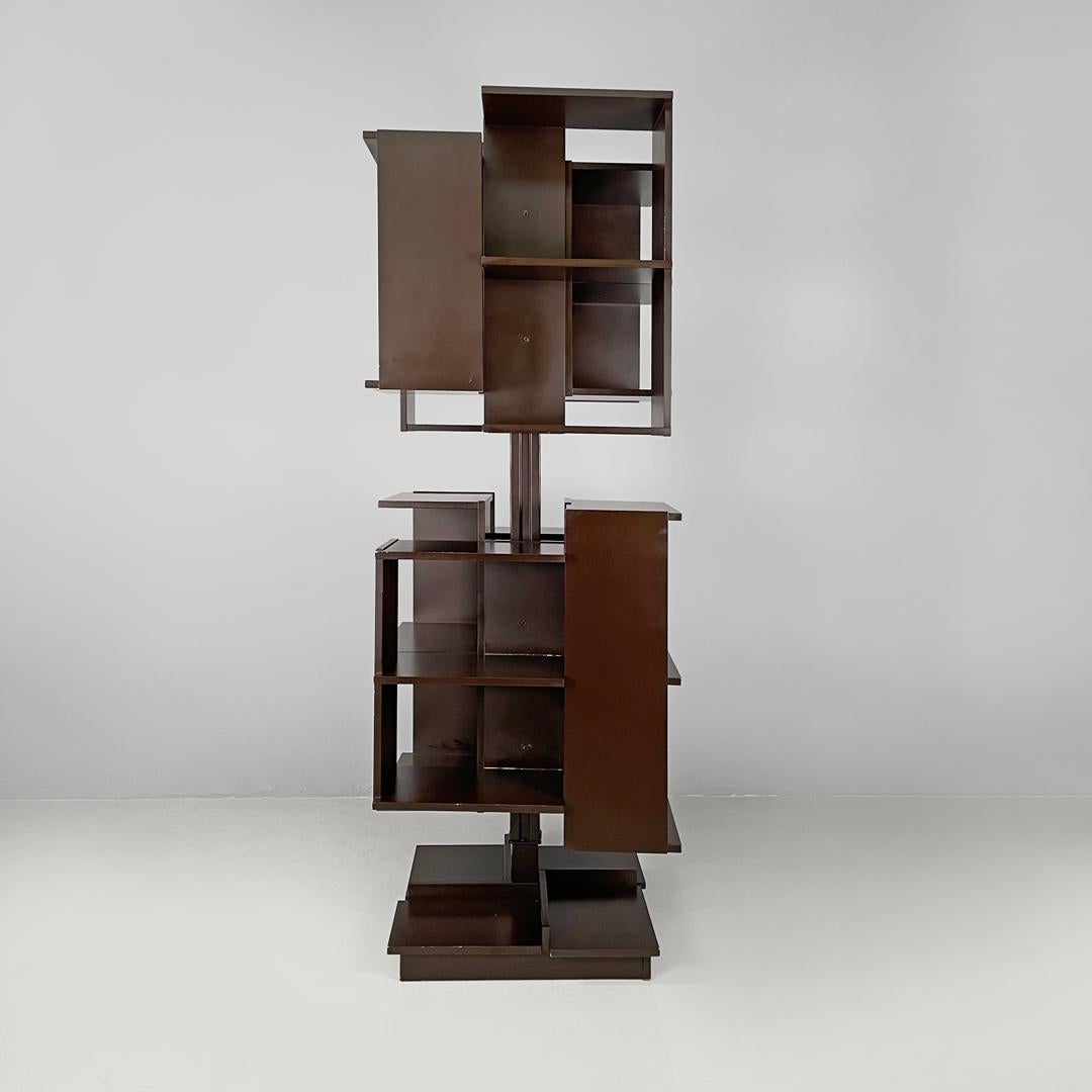 Italian mid-century modern revolving bookcase Centro Salocchi for Sormani, 1960s For Sale 2