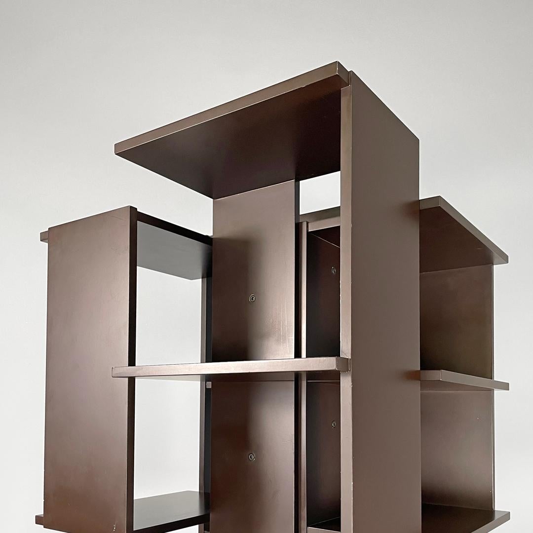 Italian mid-century modern revolving bookcase Centro Salocchi for Sormani, 1960s For Sale 3
