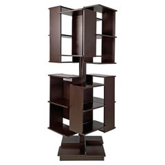 Italian mid-century modern revolving bookcase Centro Salocchi for Sormani, 1960s