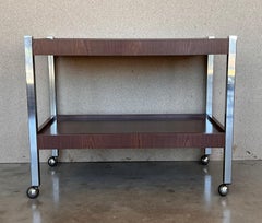 Italian Mid-Century Modern Rolling Bar/Serving Cart