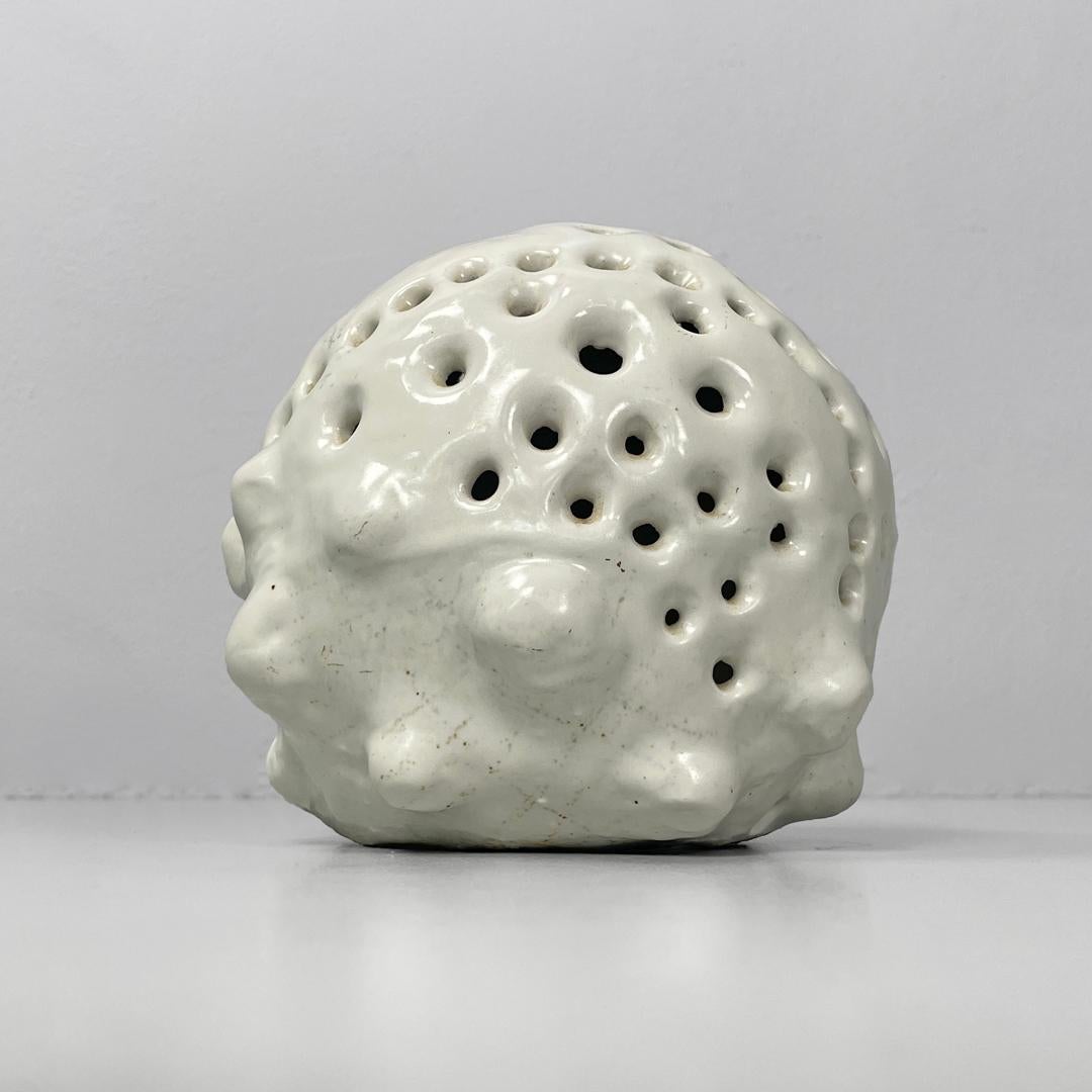 Mid-20th Century Italian mid-century modern round flower vase in ceramic, 1950s For Sale