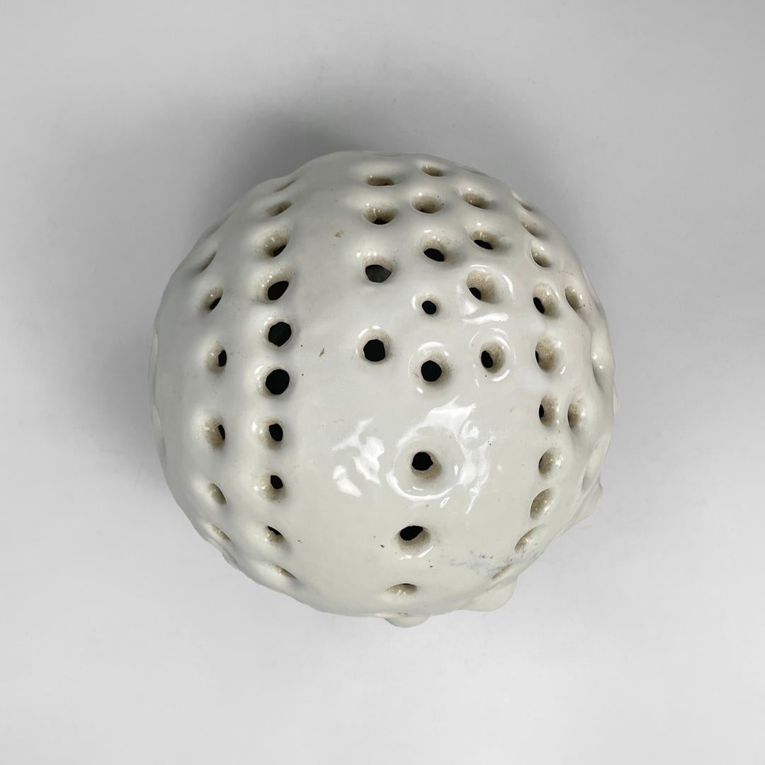 Ceramic Italian mid-century modern round flower vase in ceramic, 1950s For Sale