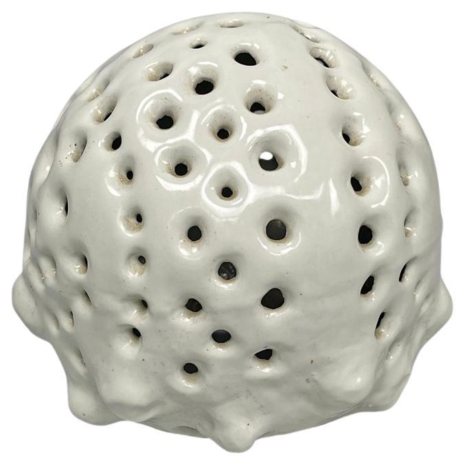 Italian mid-century modern round flower vase in ceramic, 1950s For Sale