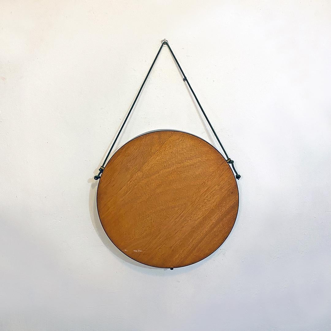 Italian Mid-Century Modern Round Metal Mirror, 1960s 1
