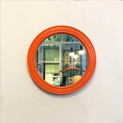 Italian Mid-Century Modern Round Plastic Mirror, 1970s