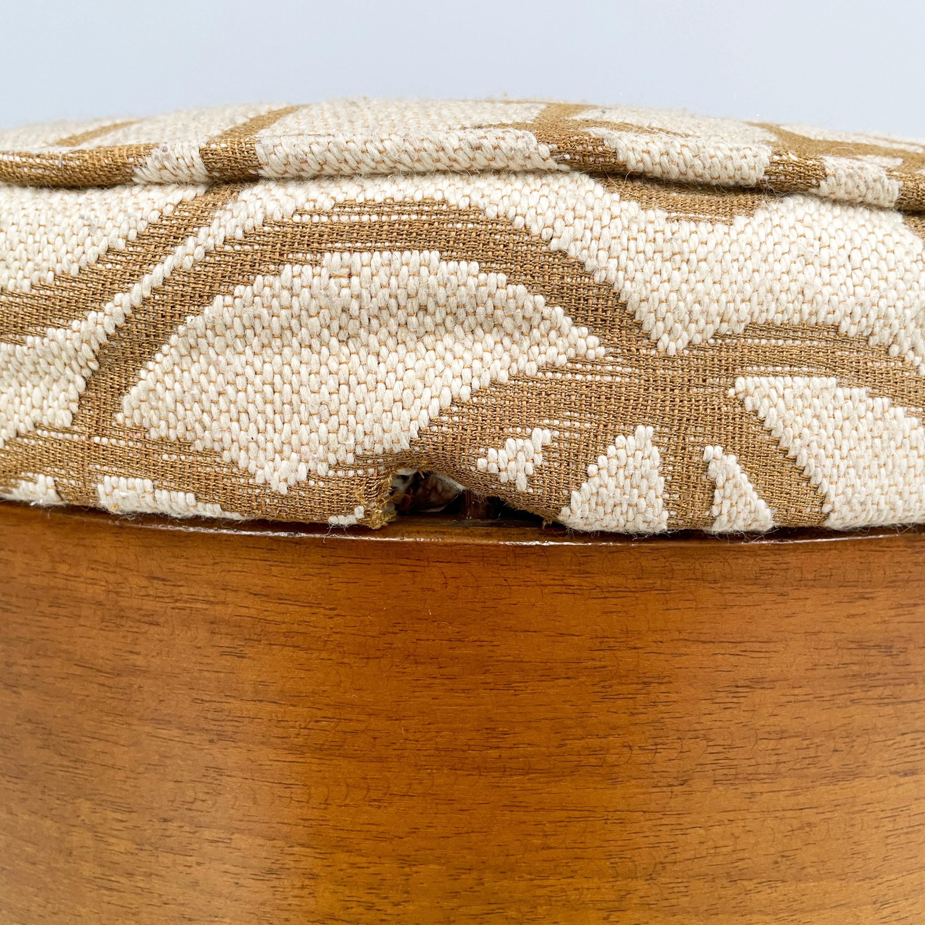 Pouf rond avec compartiment caché de Pozzi, années 1960 en vente 3