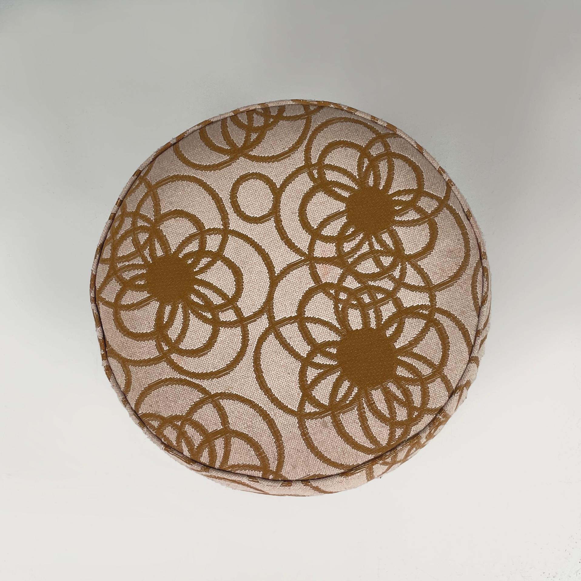 Pouf rond avec compartiment caché de Pozzi, années 1960 Bon état - En vente à MIlano, IT