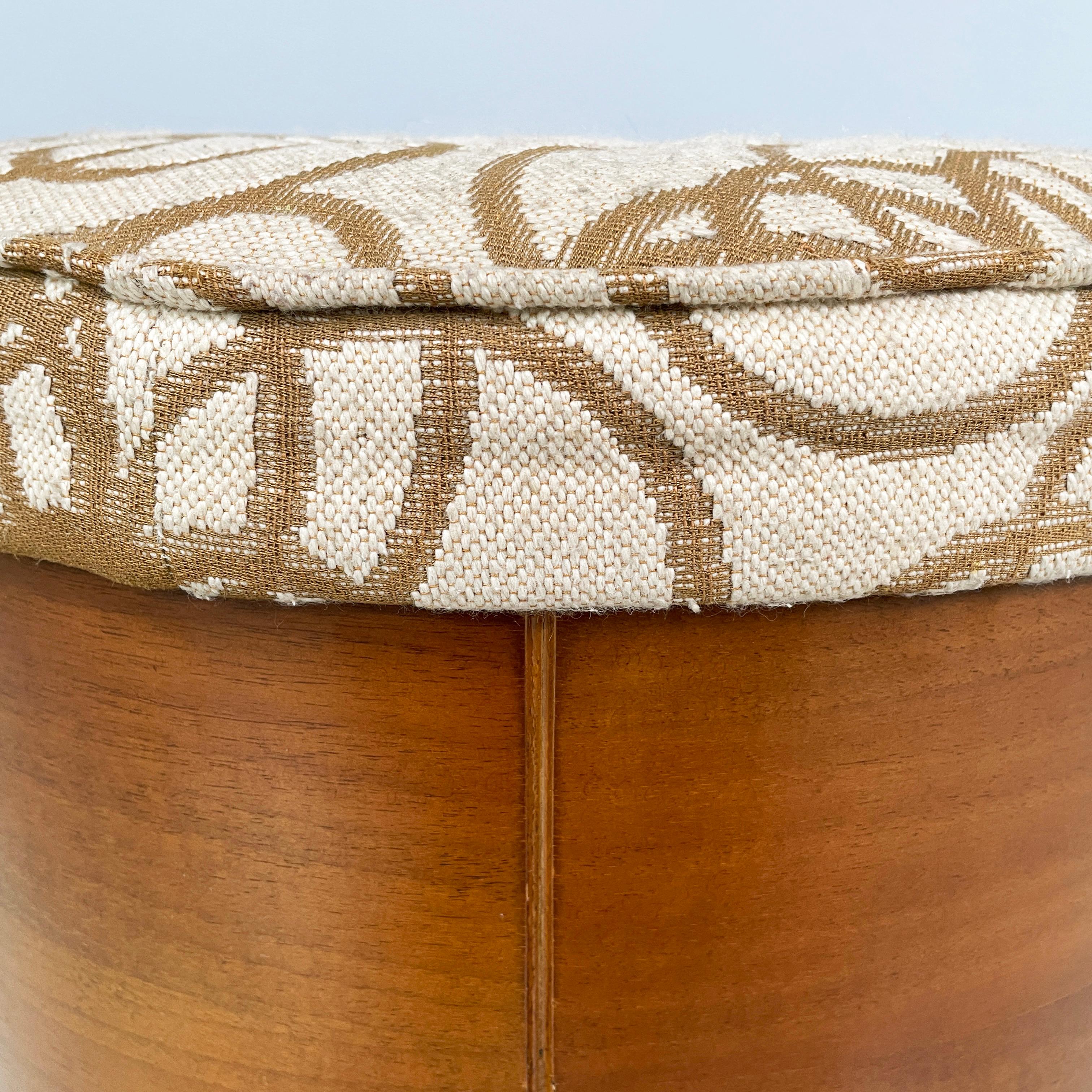 Pouf rond avec compartiment caché de Pozzi, années 1960 en vente 2