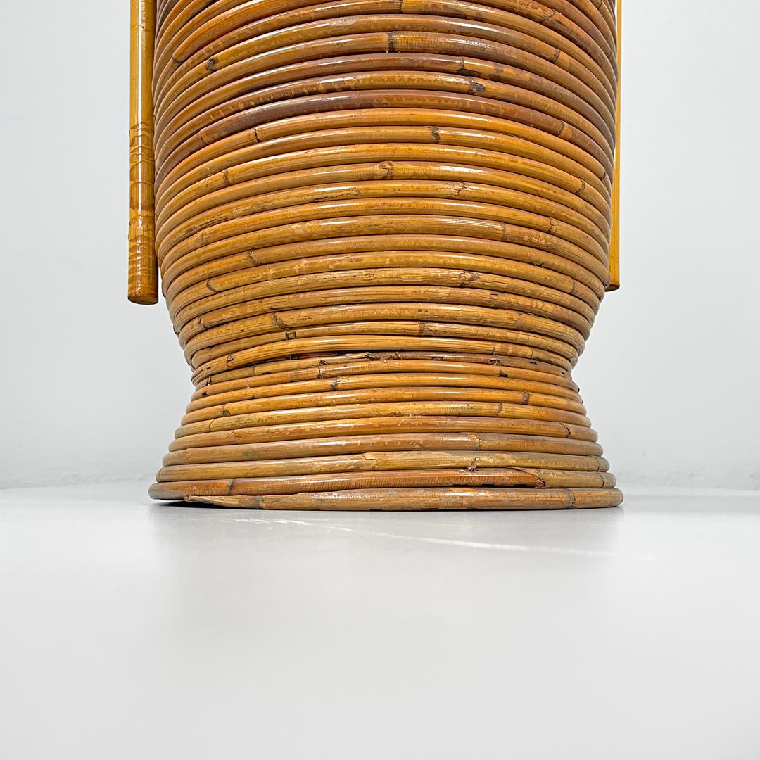 Porte-parapluie rond en rotin avec poignée, italien, The Moderns, années 1960 en vente 10