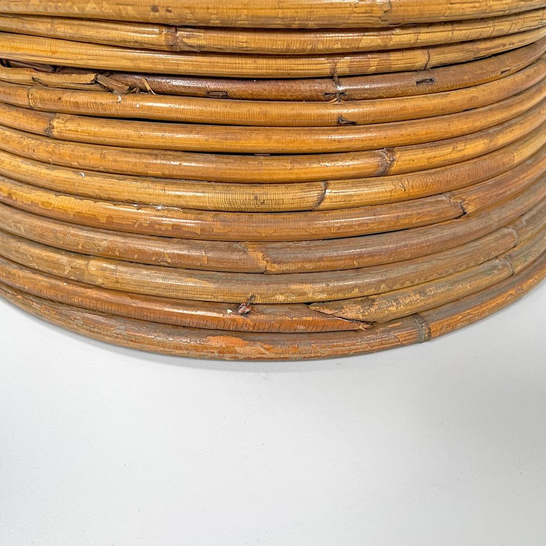Porte-parapluie rond en rotin avec poignée, italien, The Moderns, années 1960 en vente 14