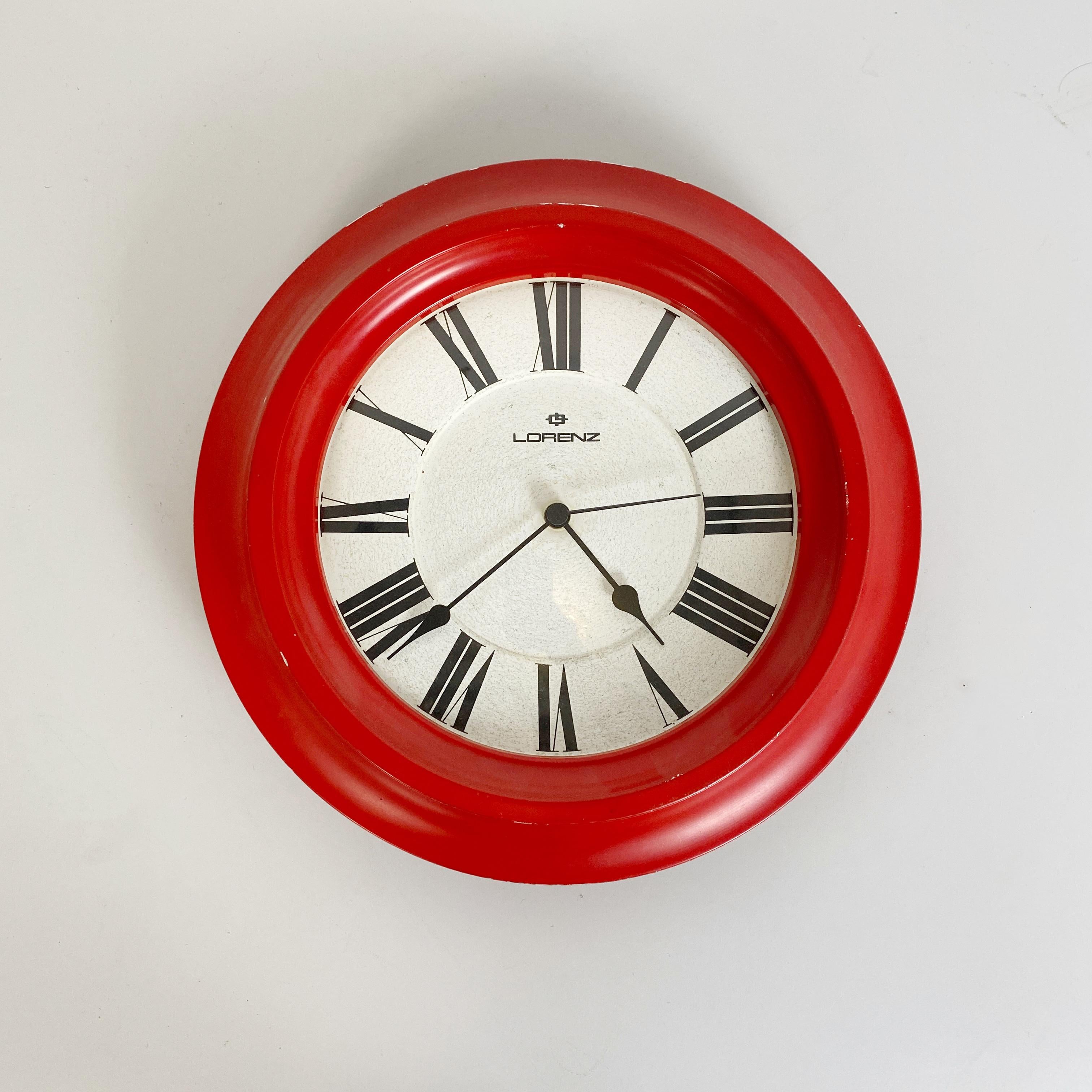 red wall clocks