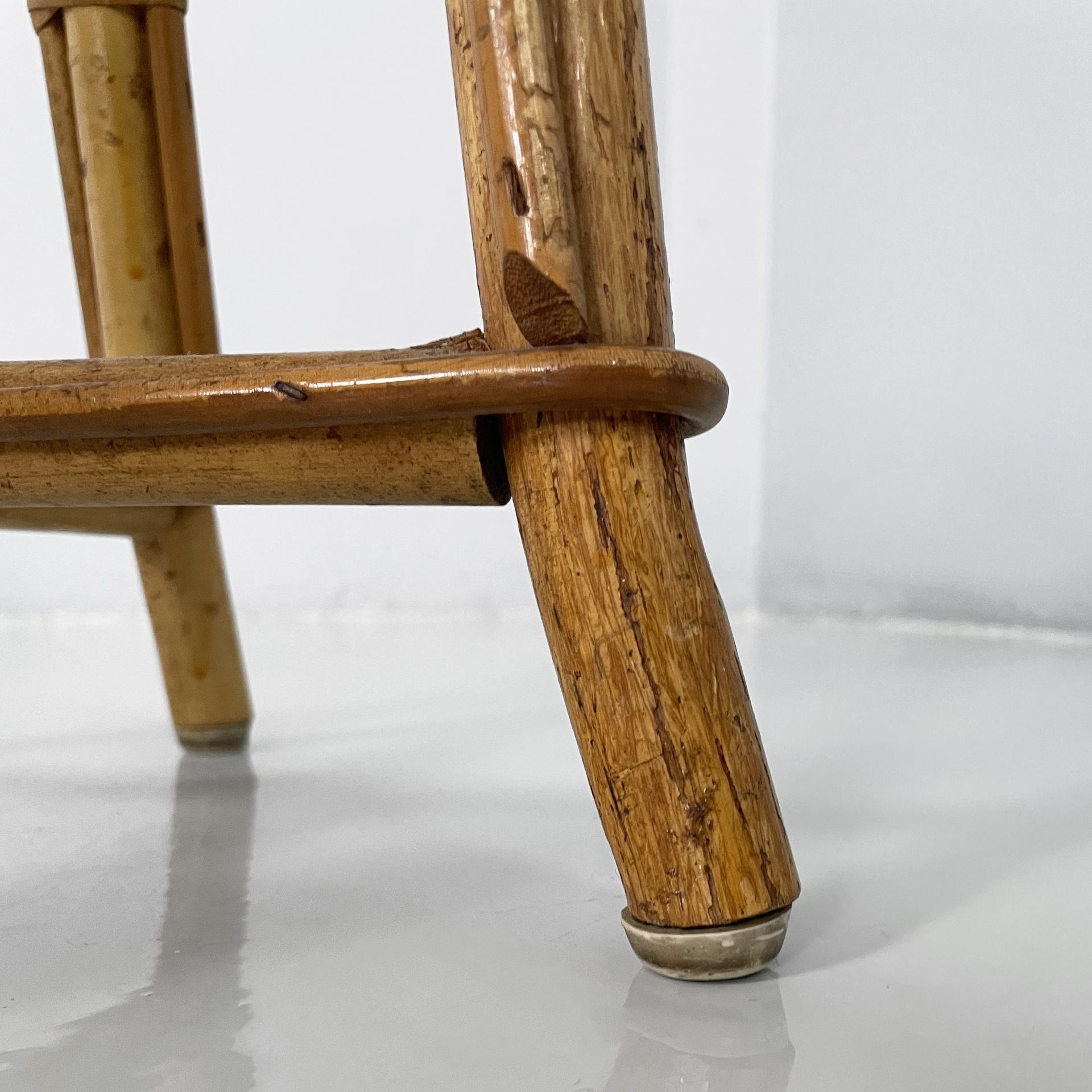 Tabouret de table rond en rotin italien de style moderne du milieu du siècle dernier, 1960 en vente 8