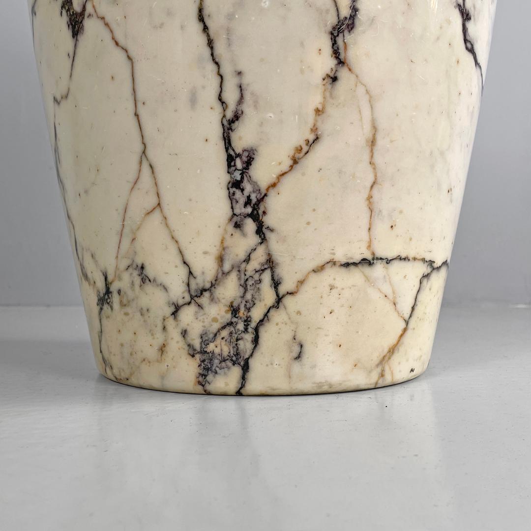 Italian mid-century modern round umbrella stand in arabesque marble, 1950s For Sale 10