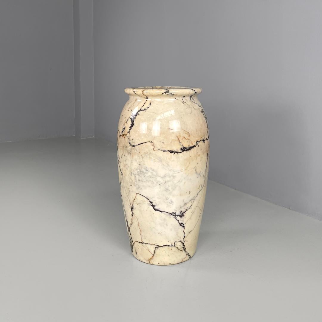 Mid-20th Century Italian mid-century modern round umbrella stand in arabesque marble, 1950s For Sale
