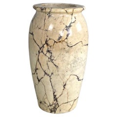 Italian mid-century modern round umbrella stand in arabesque marble, 1950s