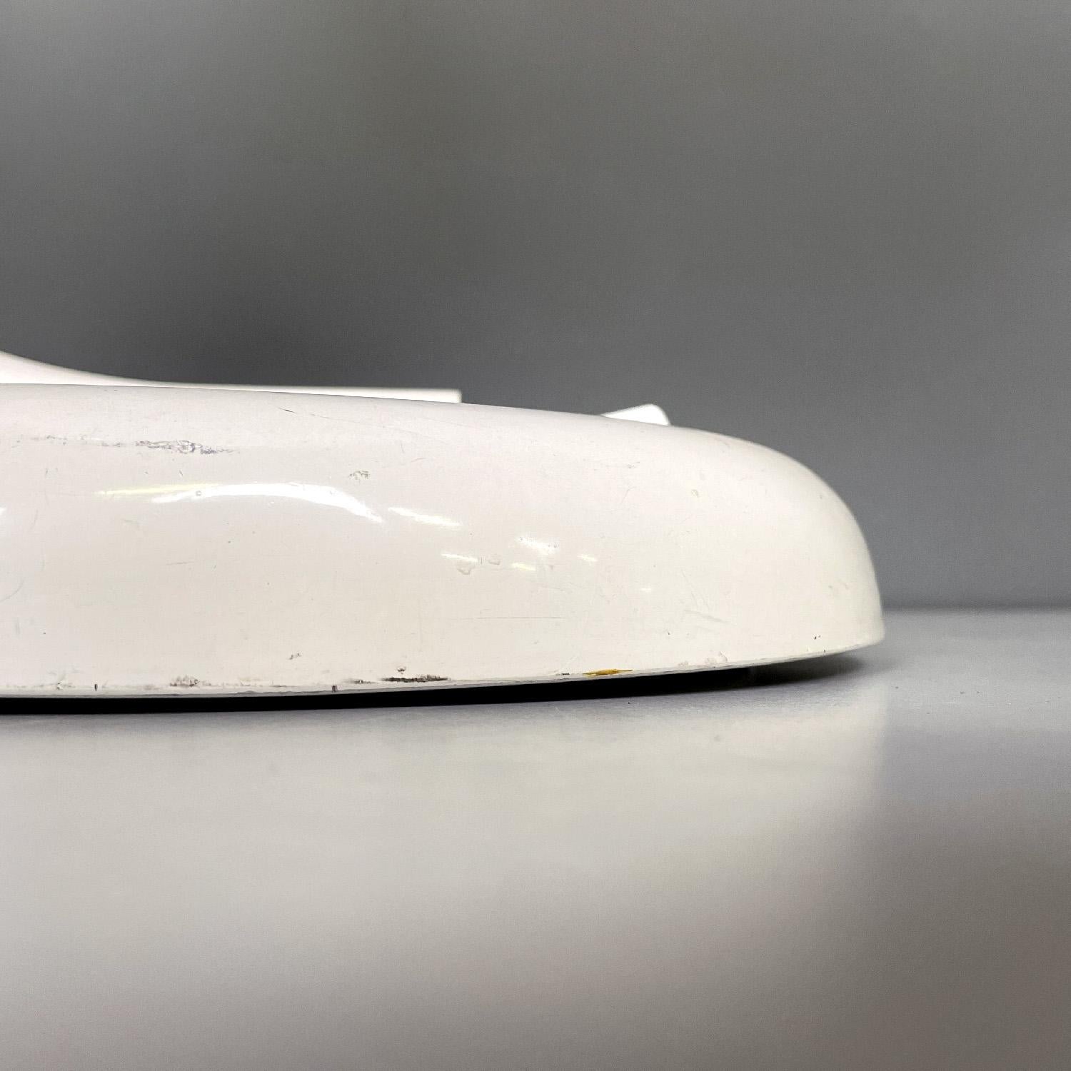 Lámpara de mesa redonda blanca italiana de mediados de siglo de Stilnovo, años 60 en venta 7