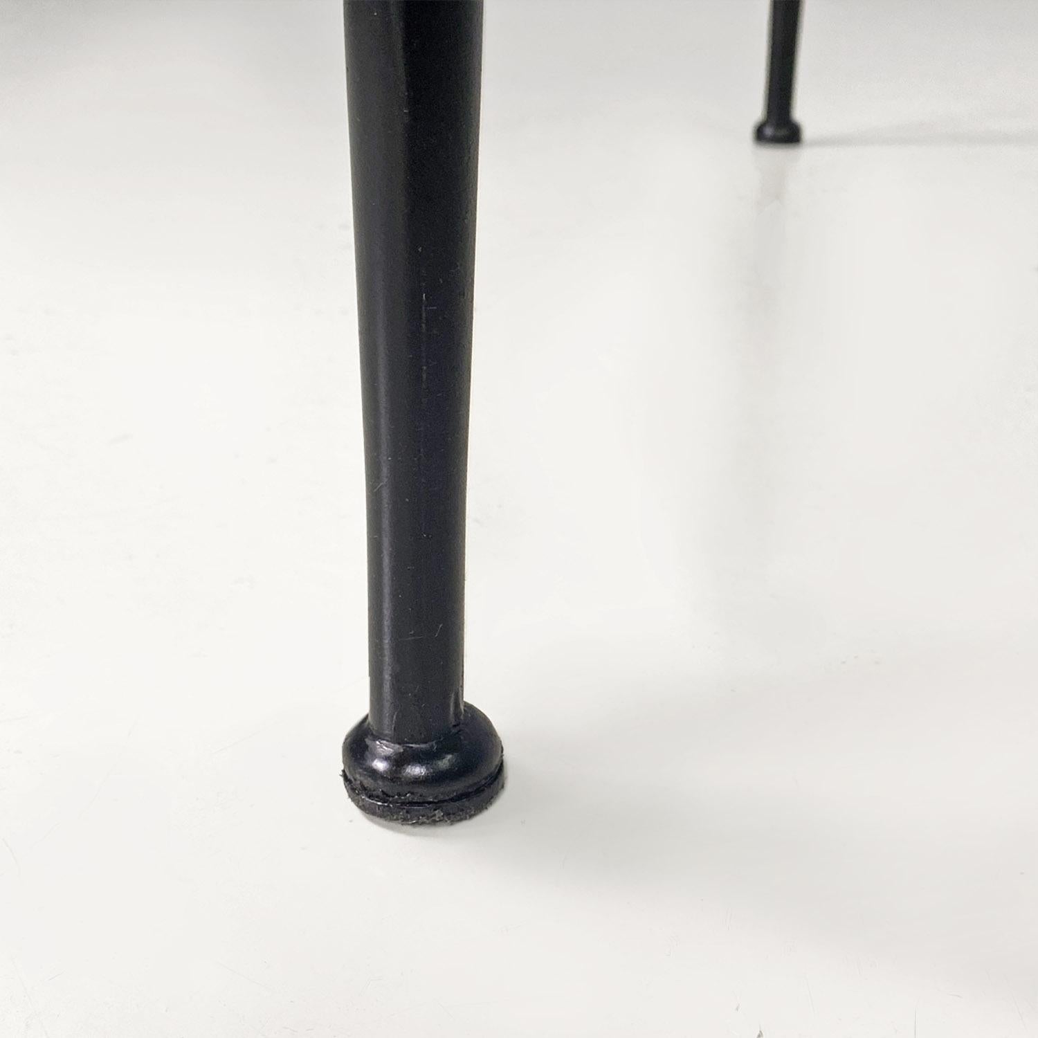 Table de bar ronde en stratifié jaune et métal noir italienne The Moderns 1950s en vente 7
