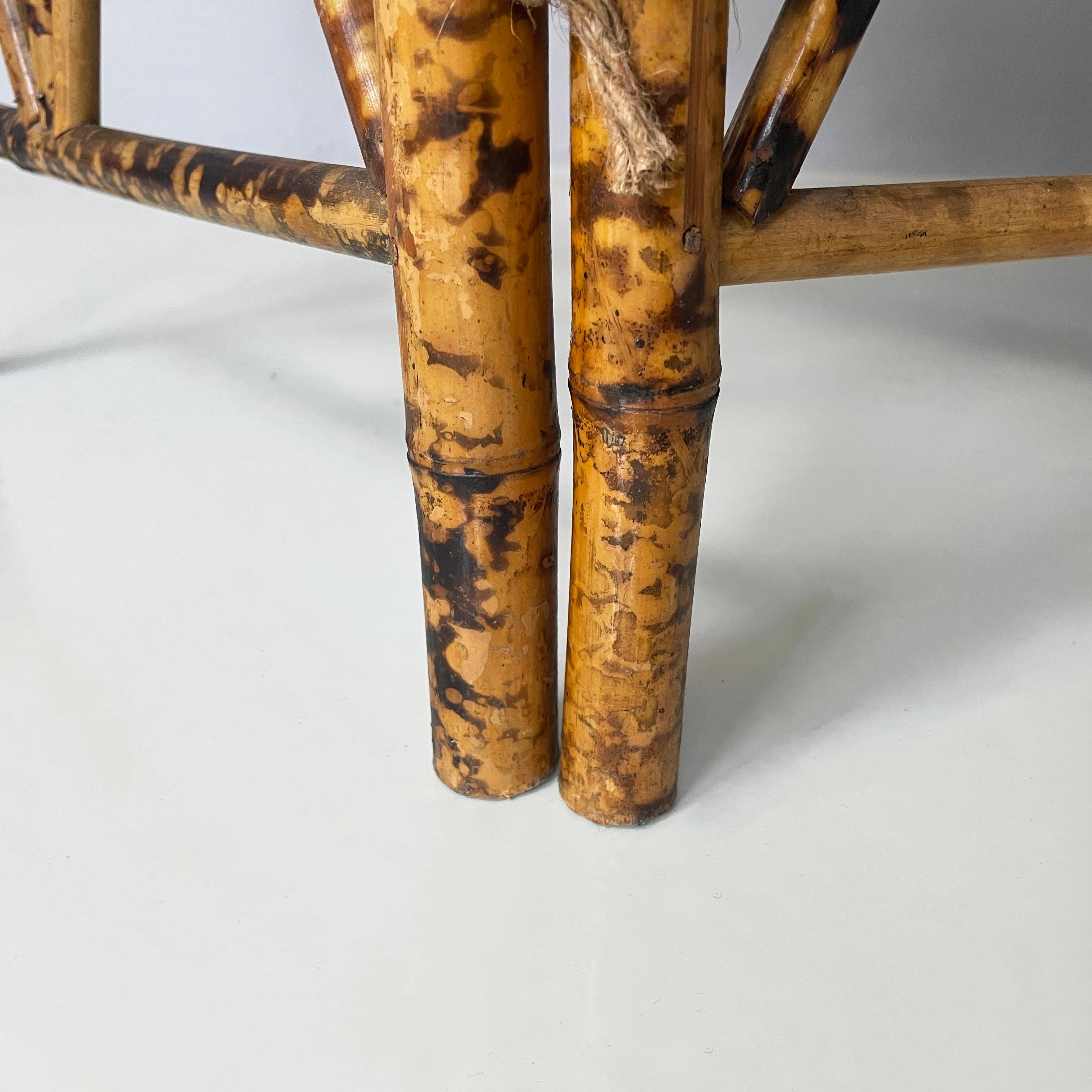 Paravent italien du milieu du siècle en bambou et rotin, années 50 en vente 12