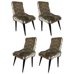 Italienisches Mid-Century Modern-Set aus 4 Stühlen im Gio Point-Stil, Mid-Century Modern