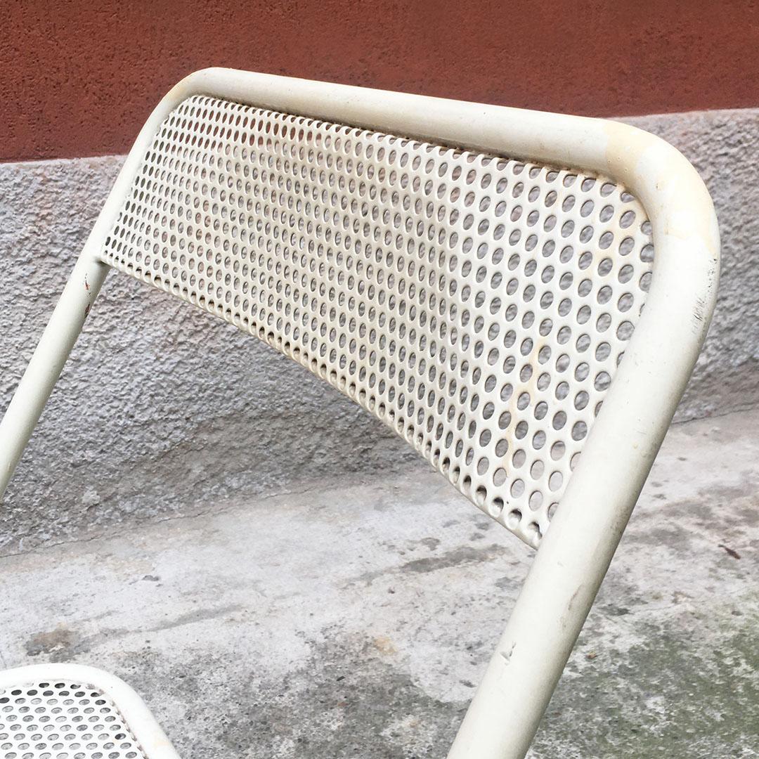Italian Mid-Century Modern Set of Outdoor Folding Metal Chairs, 1980s 4