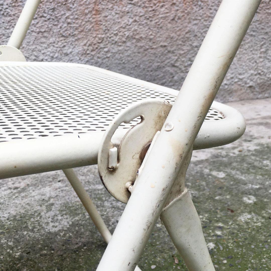 Italian Mid-Century Modern Set of Outdoor Folding Metal Chairs, 1980s 5