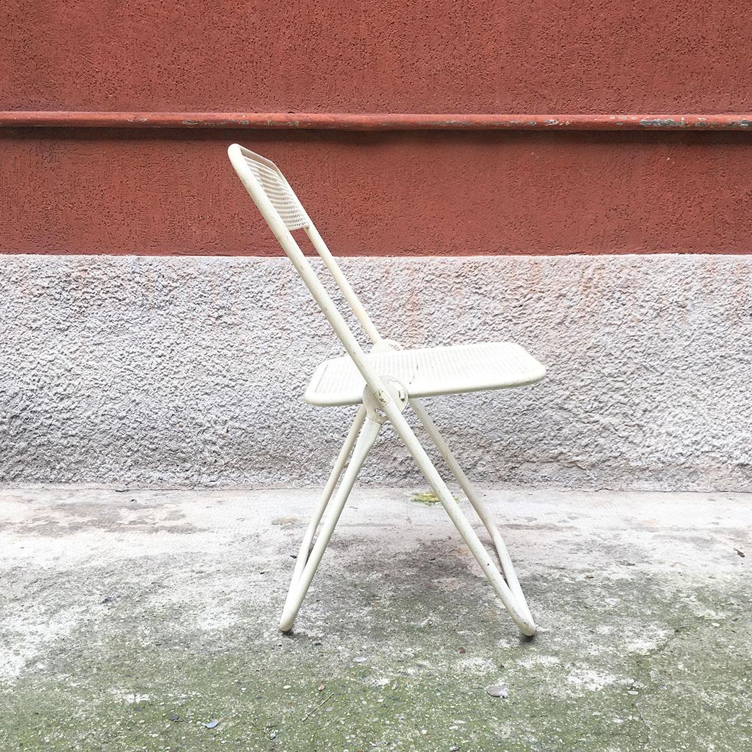 Italian Mid-Century Modern Set of Outdoor Folding Metal Chairs, 1980s 1