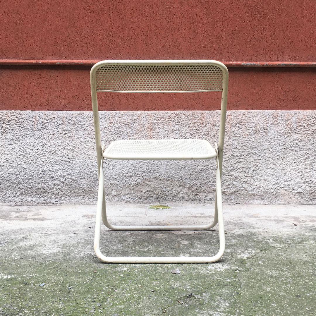 Italian Mid-Century Modern Set of Outdoor Folding Metal Chairs, 1980s 3