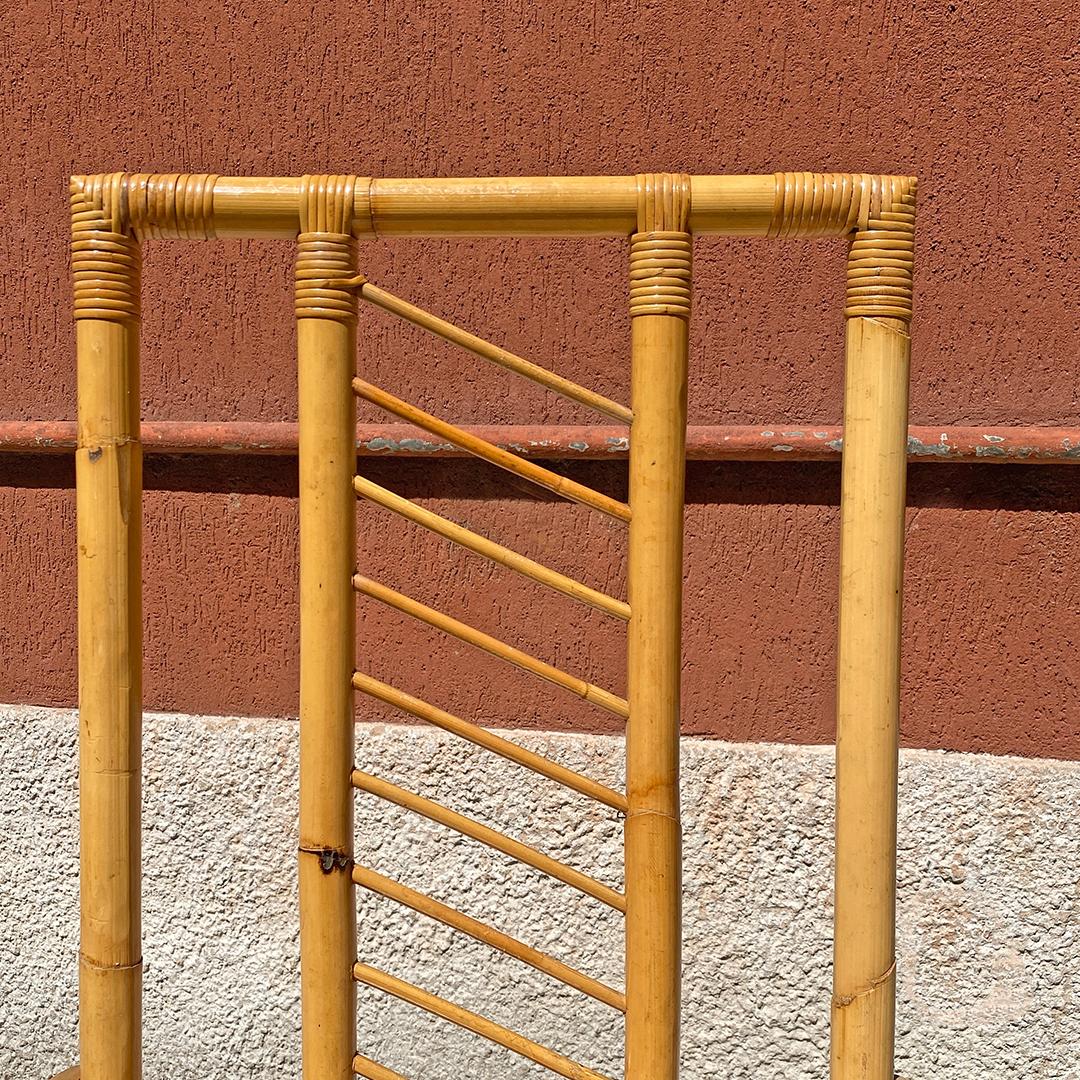 Italian Mid-Century Modern Set of Rattan Chairs with Intertwining, 1960s 10