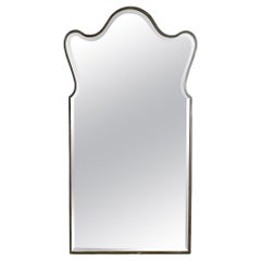 Miroir mural de forme en métal foncé, Italie, milieu du siècle dernier, années 1960