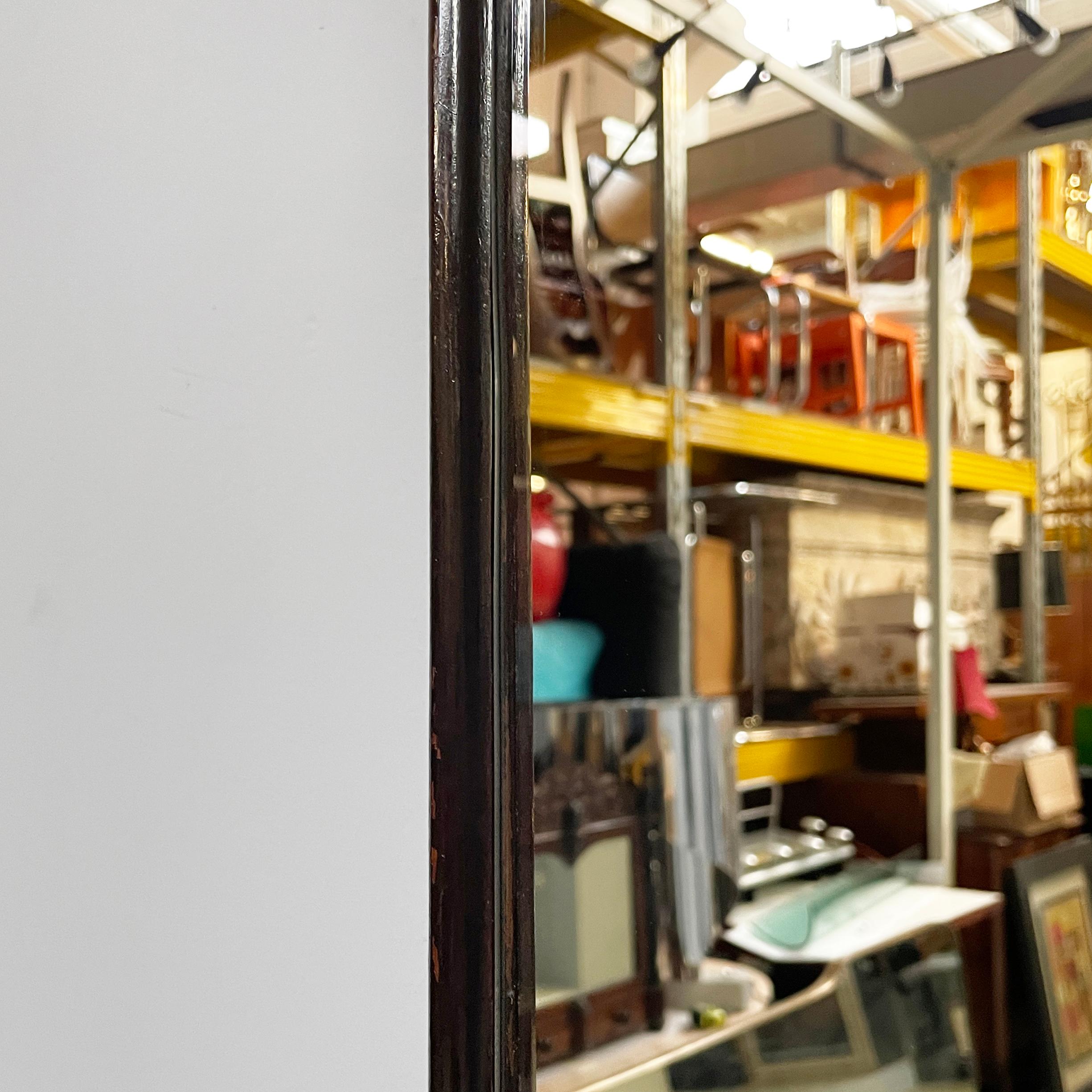 Italian mid-century modern shaped wall mirror in wood, 1940s in vendita 2
