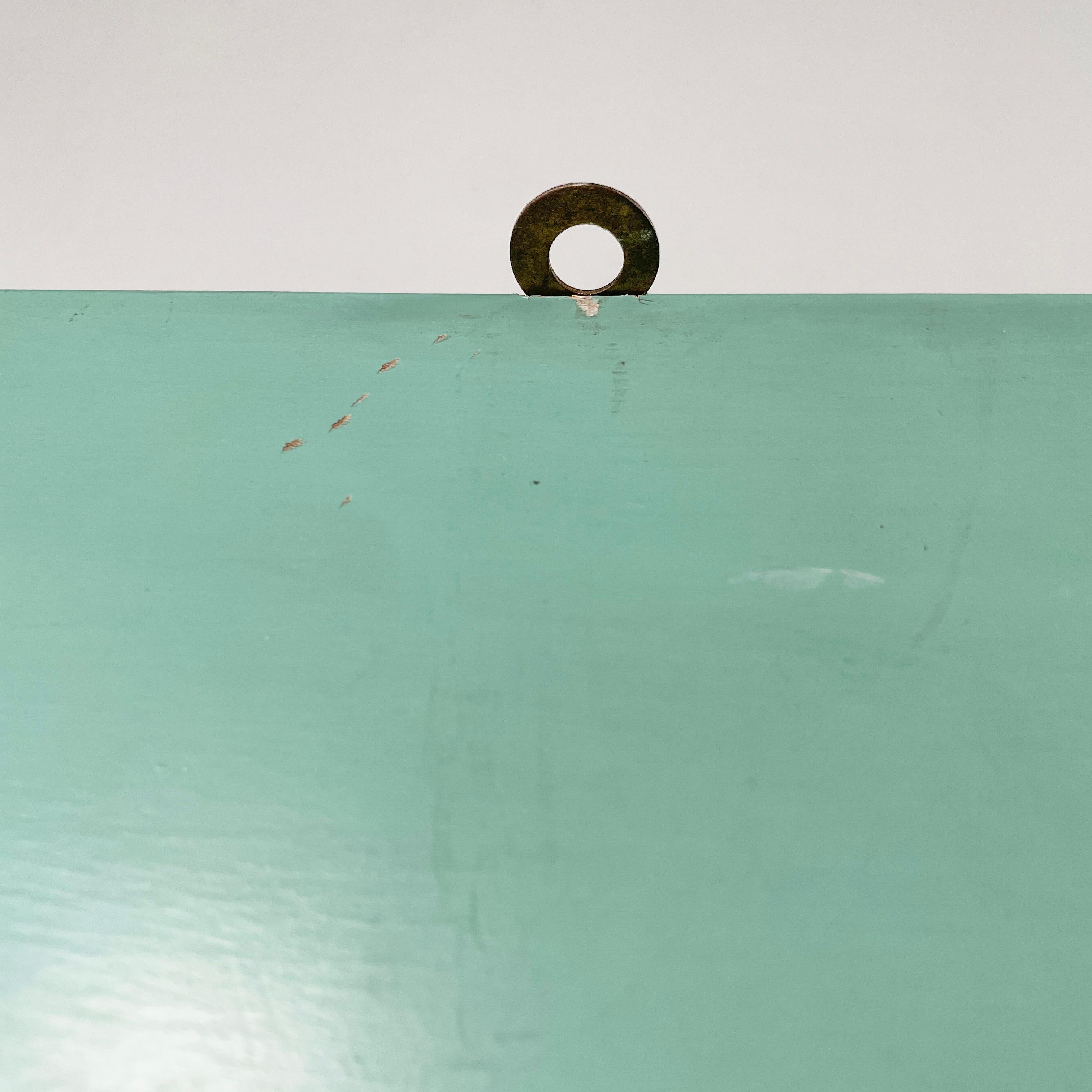 Italian mid-century modern Shelves in aqua green wood, 1970s 5