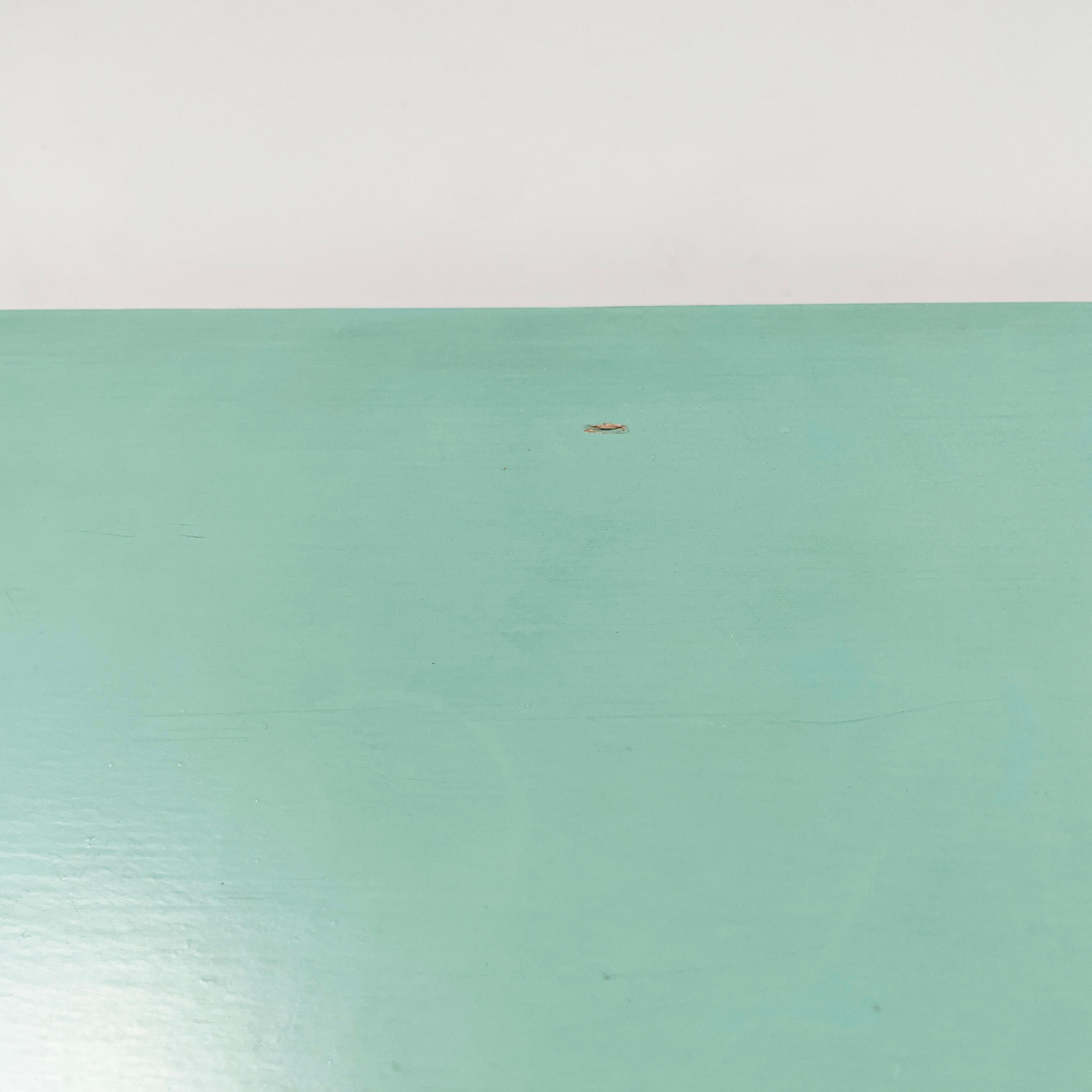 Italian mid-century modern Shelves in aqua green wood, 1970s 6