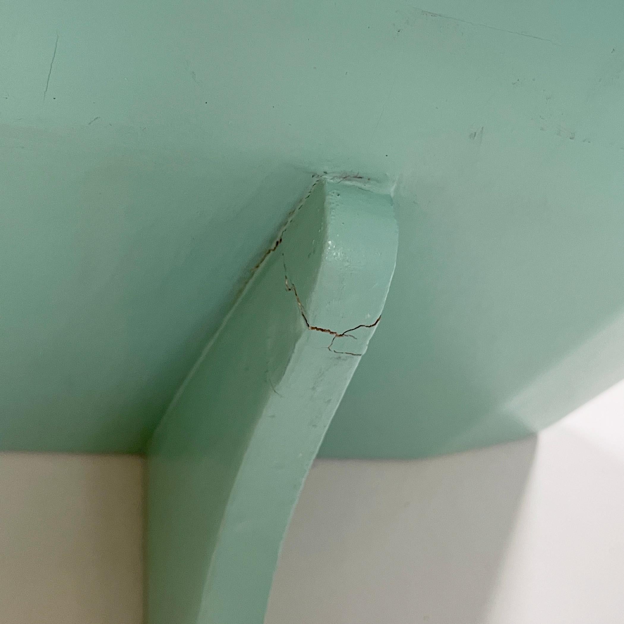 Italian mid-century modern Shelves in aqua green wood, 1970s 14