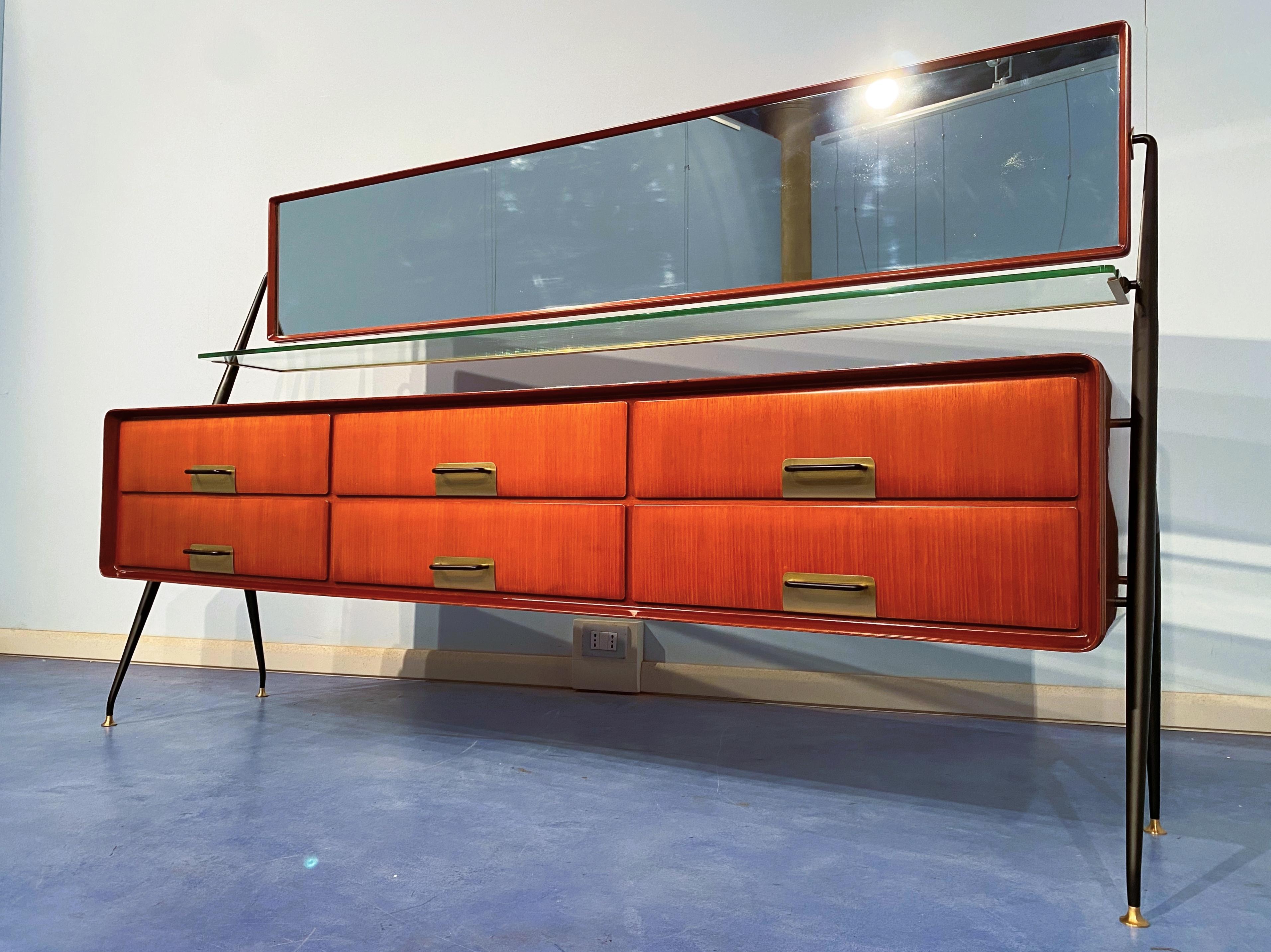 Italian Mid-Century Modern Silvio Cavatorta Sideboard, Dresser, 1950s 7