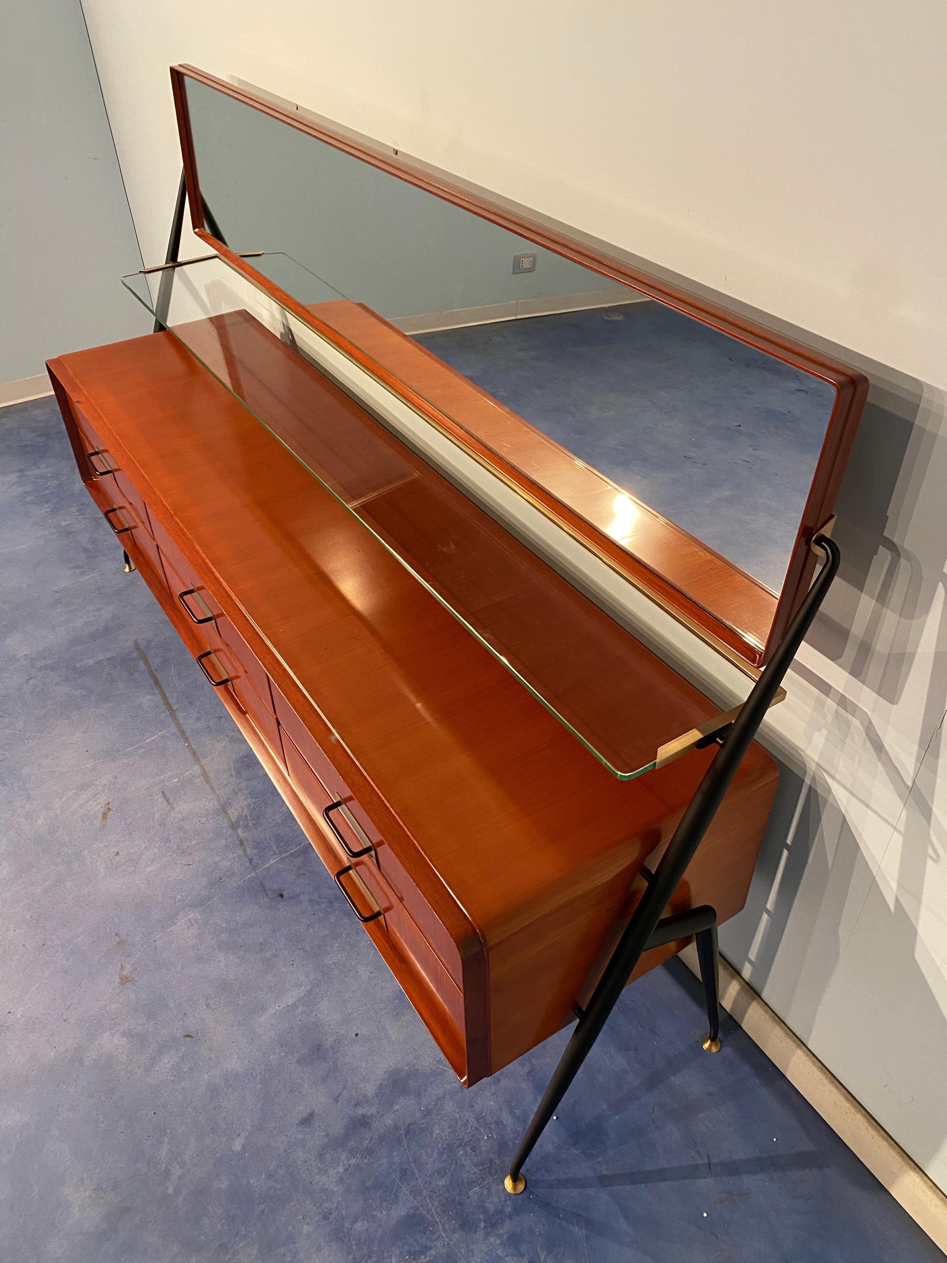 Italian Mid-Century Modern Silvio Cavatorta Sideboard, Dresser, 1950s 12