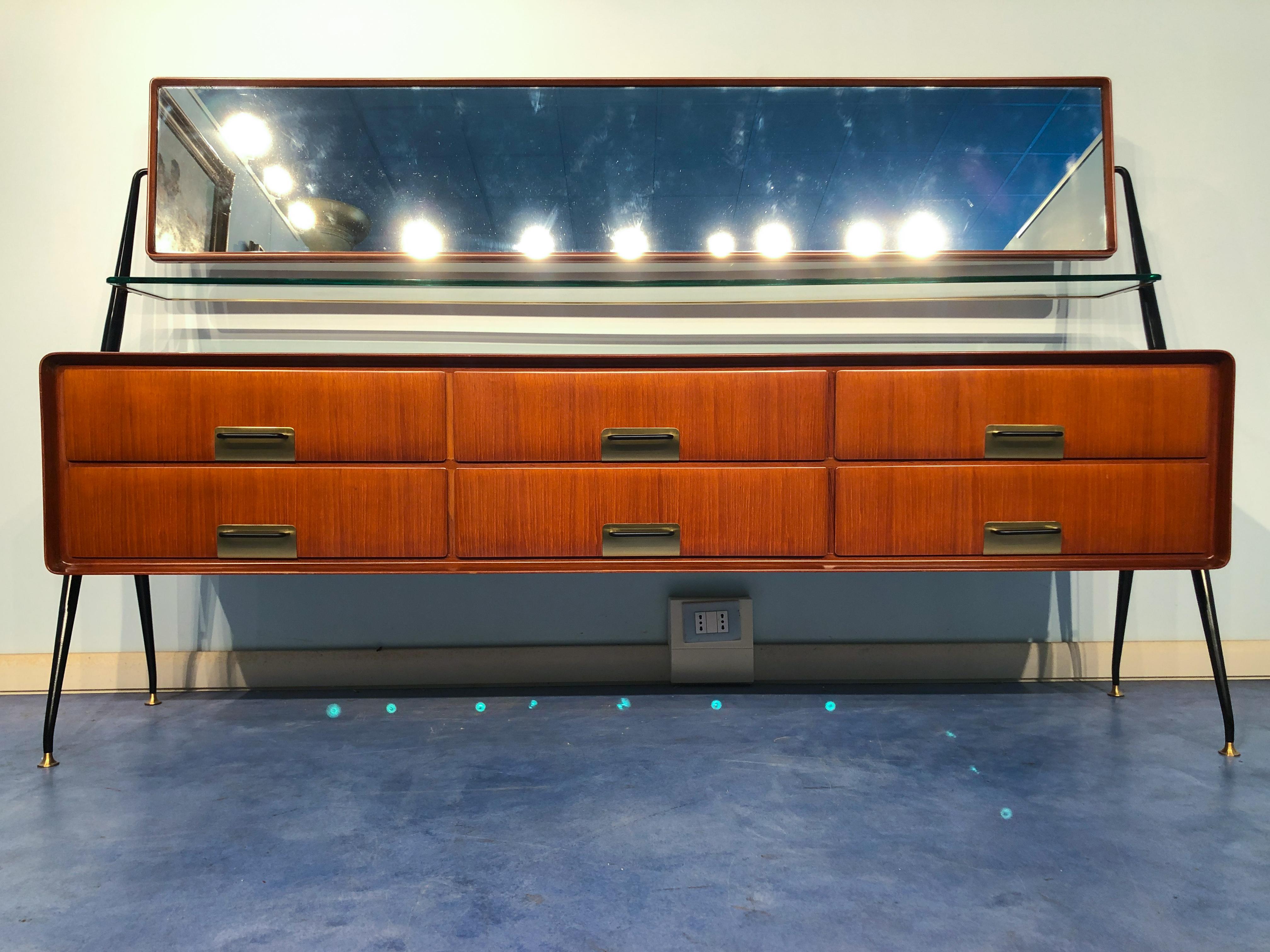 Mid-20th Century Italian Mid-Century Modern Silvio Cavatorta Sideboard, Dresser, 1950s