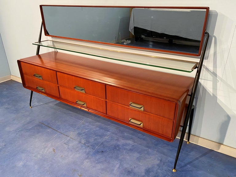 Mid-20th Century Italian Mid-Century Modern Silvio Cavatorta Sideboard, Dresser, 1950s For Sale