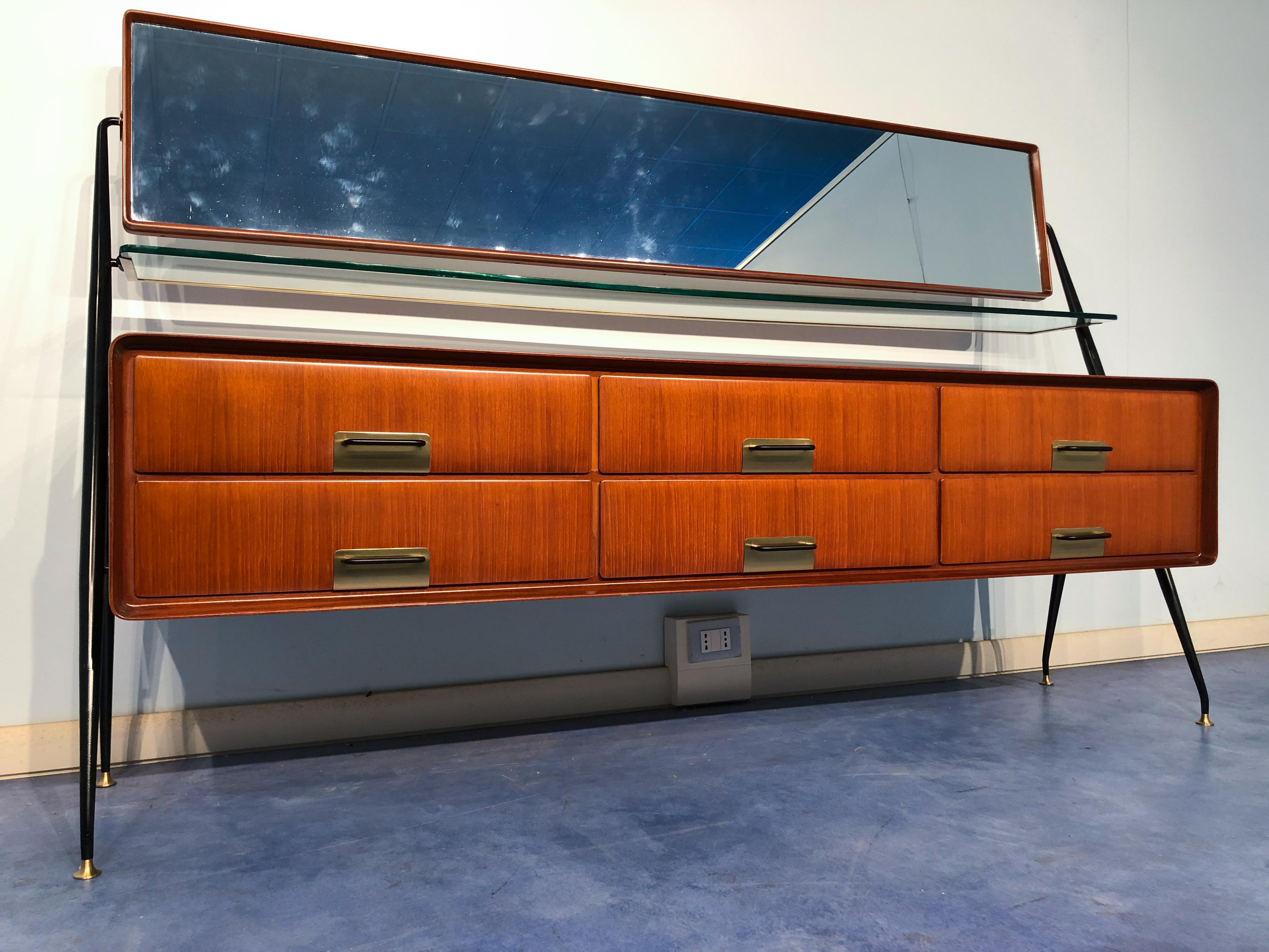 Italian Mid-Century Modern Silvio Cavatorta Sideboard, Dresser, 1950s 2